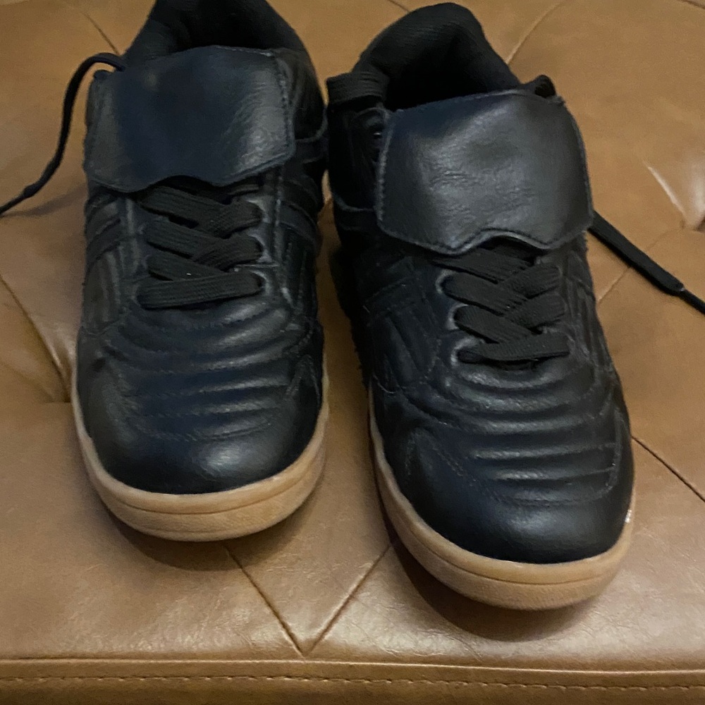 Steve Madden Black Leather Athletic Shoes